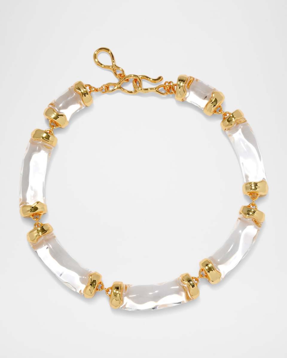 Liquid Lucite Pillow Link Necklace